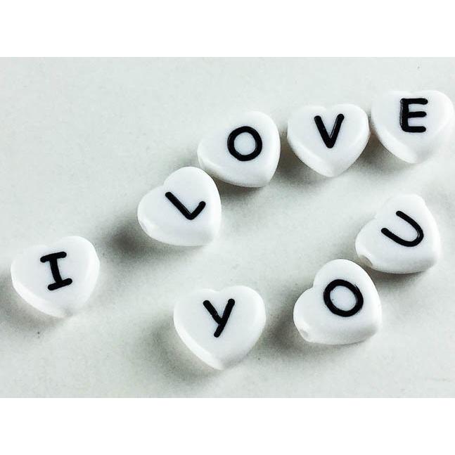 16K アルファベットハートチャーム　パーツ ミニハートアルファベットチャーム（シルバー） | Dua-アクセサリー