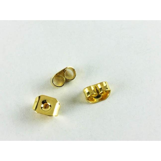 ピアスキャッチ　ゴールド　100個　5mmx4mm　ホール径1mm　ピアス パーツ　ピアス金具　アクセサリー   （AP0198）｜kkfn｜02