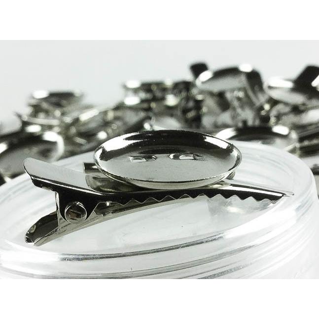 コサージュ 金具 ベース カップ19mm 20個 ピン 素材 クリップ ブローチ