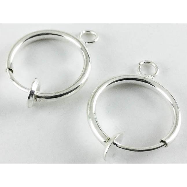 フープ イヤリング パーツ 白銀 シルバー 20個 10ペア 13mm カン 付き