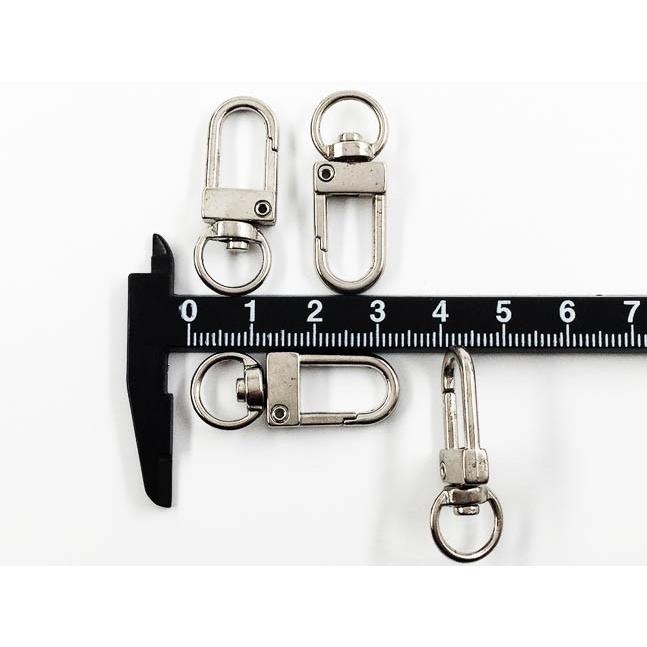 ナスカン シルバー 30個 薄型 銀 回転 フック アクセサリー