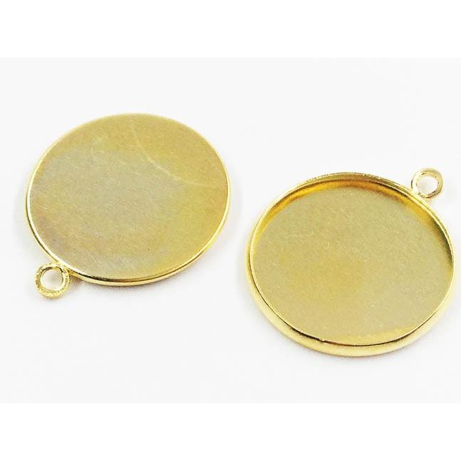 ミール皿 丸 20枚 ゴールド 外径約22mm内径約20mm レジン 台 カメオ