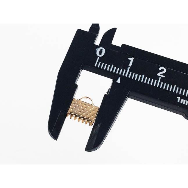 ワニカン ゴールド 8mm 50個 紐留め金具 ワニグチ 金具 リボン留め
