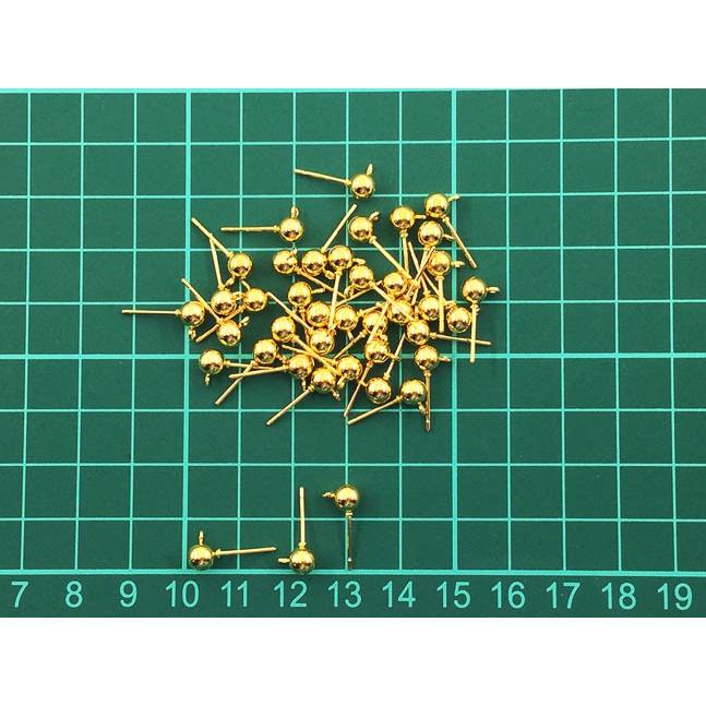 ピアス パーツ　ゴールド　40個　5mm　丸玉　カン 付き　 ポストピアス アクセサリー ハンドメイド 金具 （AP0641）｜kkfn｜06