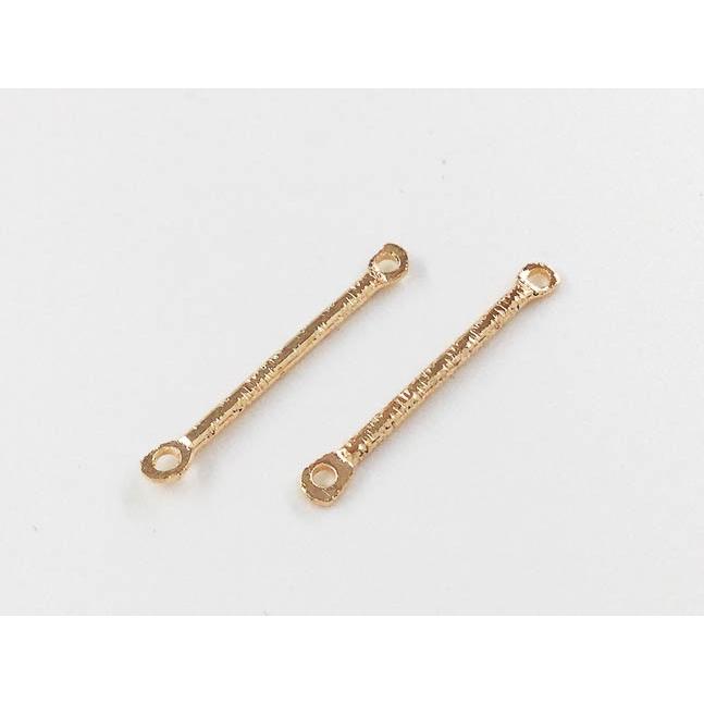 メタルスティック デザインスティック 20mm 50個 ゴールド 両カン付き