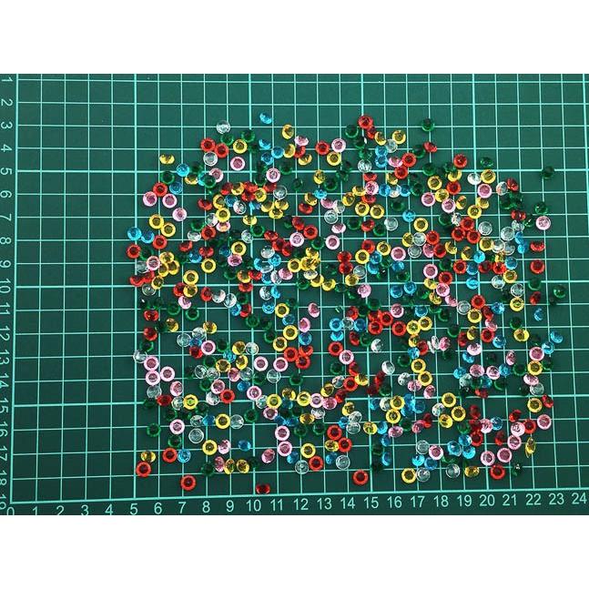 Vカット ラインストーン 6mm ミックス 500個 混色 アクセサリー ダイヤ