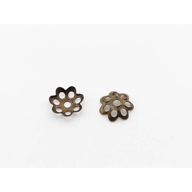 ビーズキャップ 6mm 金古美 アンティークゴールド 座金 花座 1000個