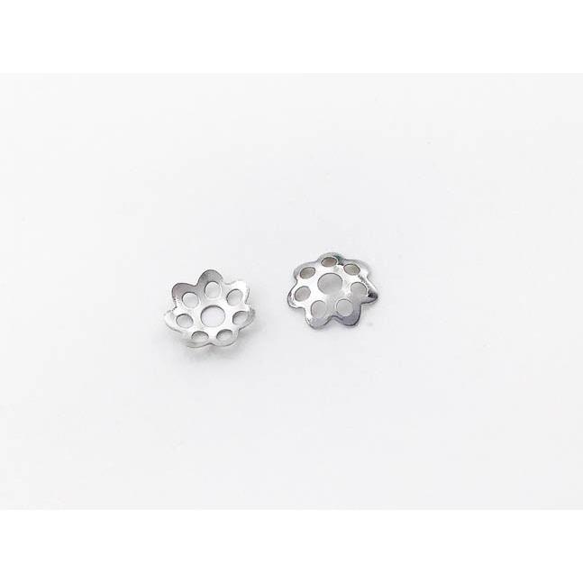 ビーズキャップ 6mm シルバー 座金 花座 1000個 ビーズカバー 