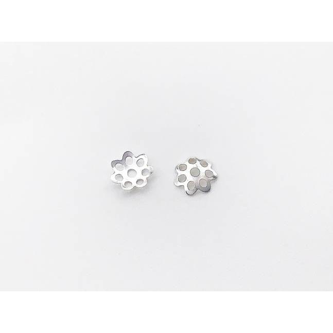 ビーズキャップ 6mm シルバー 白銀 座金 花座 1000個 ビーズカバー
