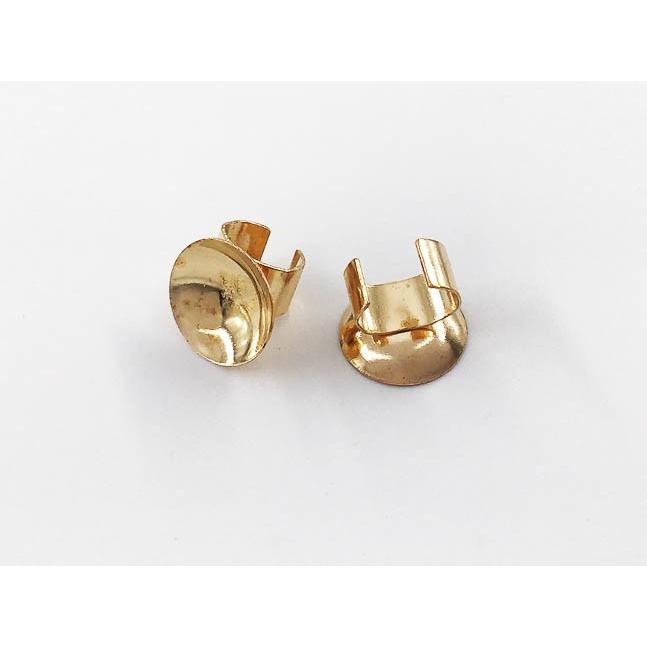 セッティング 台座 10mm ゴールド KC金 40個 お椀型 ヘアゴム 留め具 