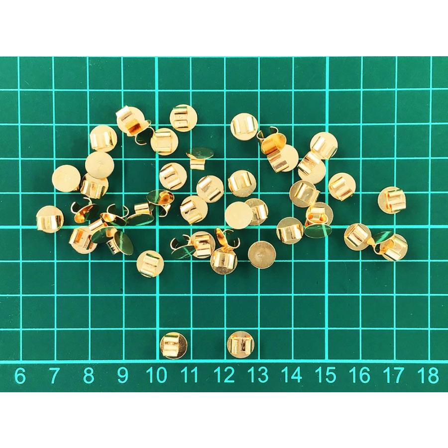 セッティング　台座　8mm　ゴールド　KC金　40個　留め具　留め金具付き　ヘアゴム　ブレスレット　パーツ　アクセサリー金具　AP0907｜kkfn｜09