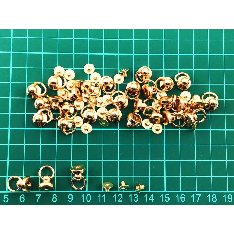 トチカン ネジ式 丸カン 付き ゴールド KC金 30組 ドロップハンドル