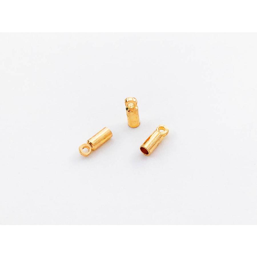 カツラ ゴールド KC金 50個 2x6 エンドパーツ 留め具 紐留め 金具