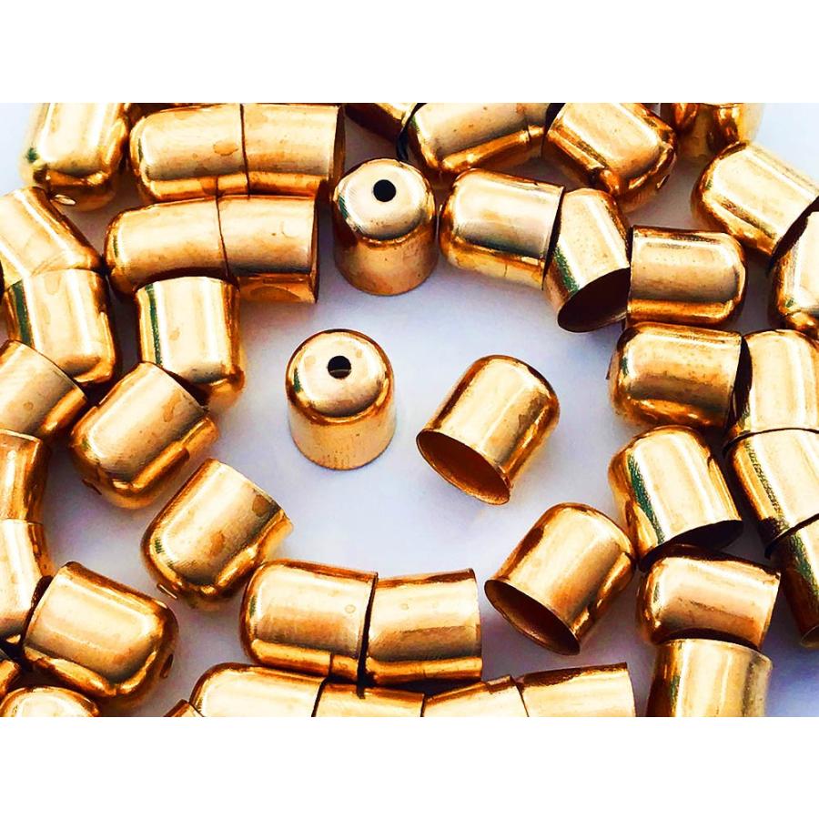 カツラ ゴールド KC金 50個 8x9 カン無し エンドパーツ 留め具