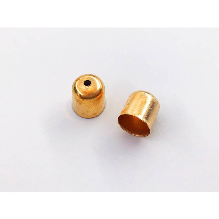 カツラ　ゴールド　KC金　50個　8x9　カン無し　エンドパーツ　留め具　紐留め　金具　アクセサリーパーツ　AP0962｜kkfn｜02