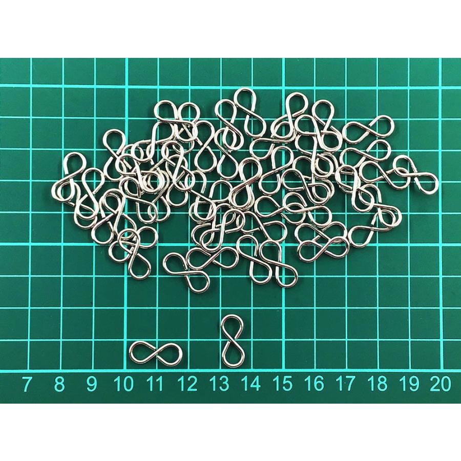 キーホルダー 金具 8の字 シルバー 17x7 50個 キーホルダー