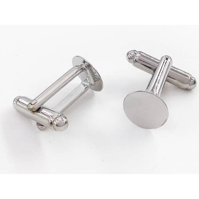 カフスボタン パーツ 10個 平台座 10mm 台座付き カフリンクス カフスボタン パーツ 10個 平台座 10mm 台座付き カフリンクス