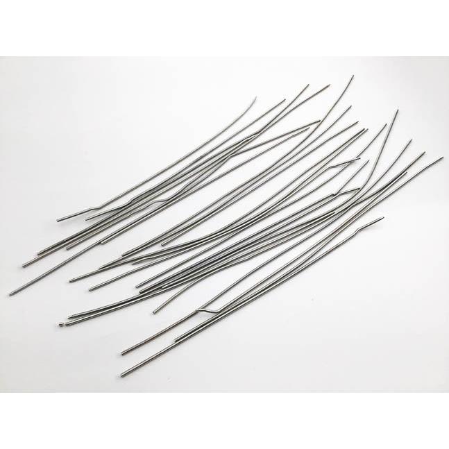ワイヤー コイル パーツ 18cm〜27mm 20本 ミックス シルバー アクセ