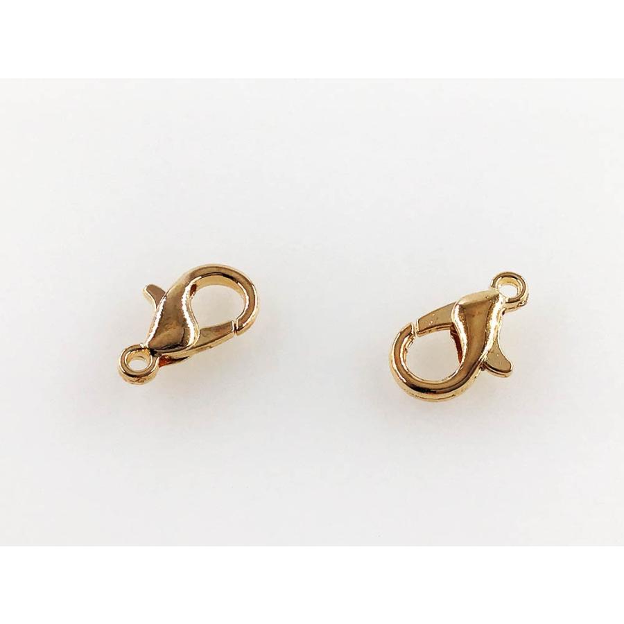 カニカン ゴールド KC金 200個 12X8 金具 留め具 アクセサリー