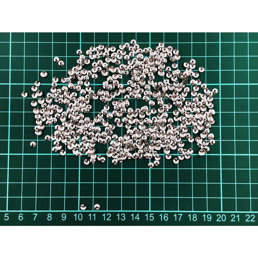 ビーズキャップ 4mm シルバー 1000個 座金 花座 スペーサー キャップ 