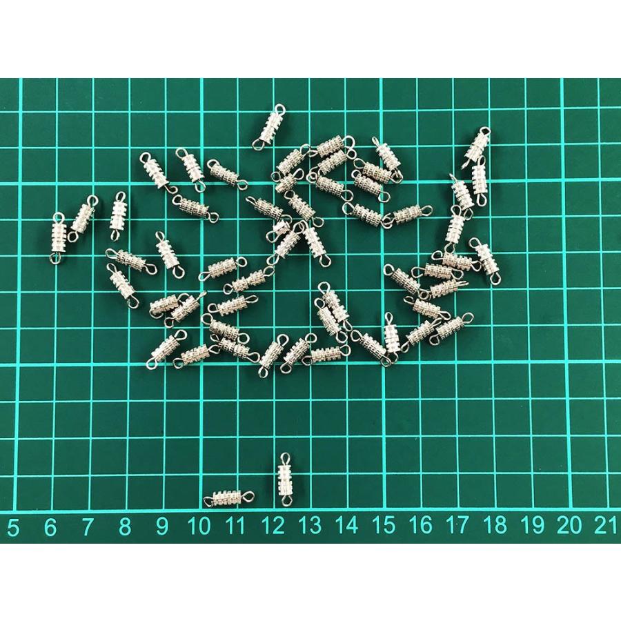 クラスプ ネジ式 カン付き 50個 シルバー 留め具 留め金具 ネックレス