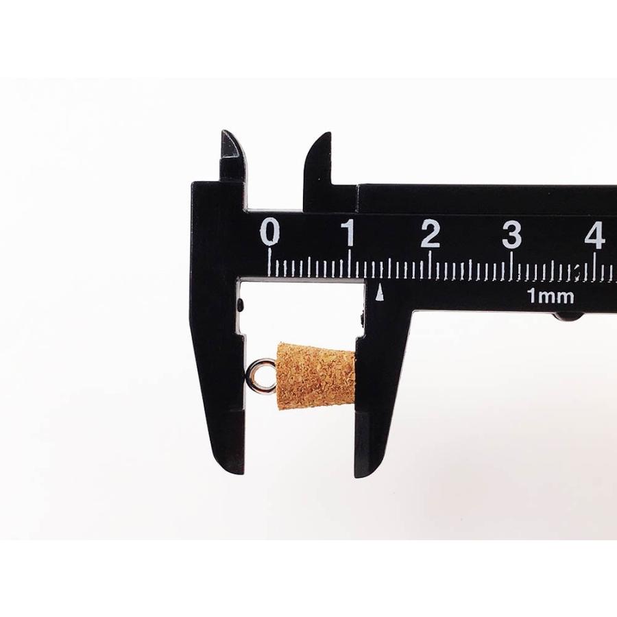 コルク栓 カン付き 50個 上部直径約9mm下部直径約7mm 小さめ ガラス瓶