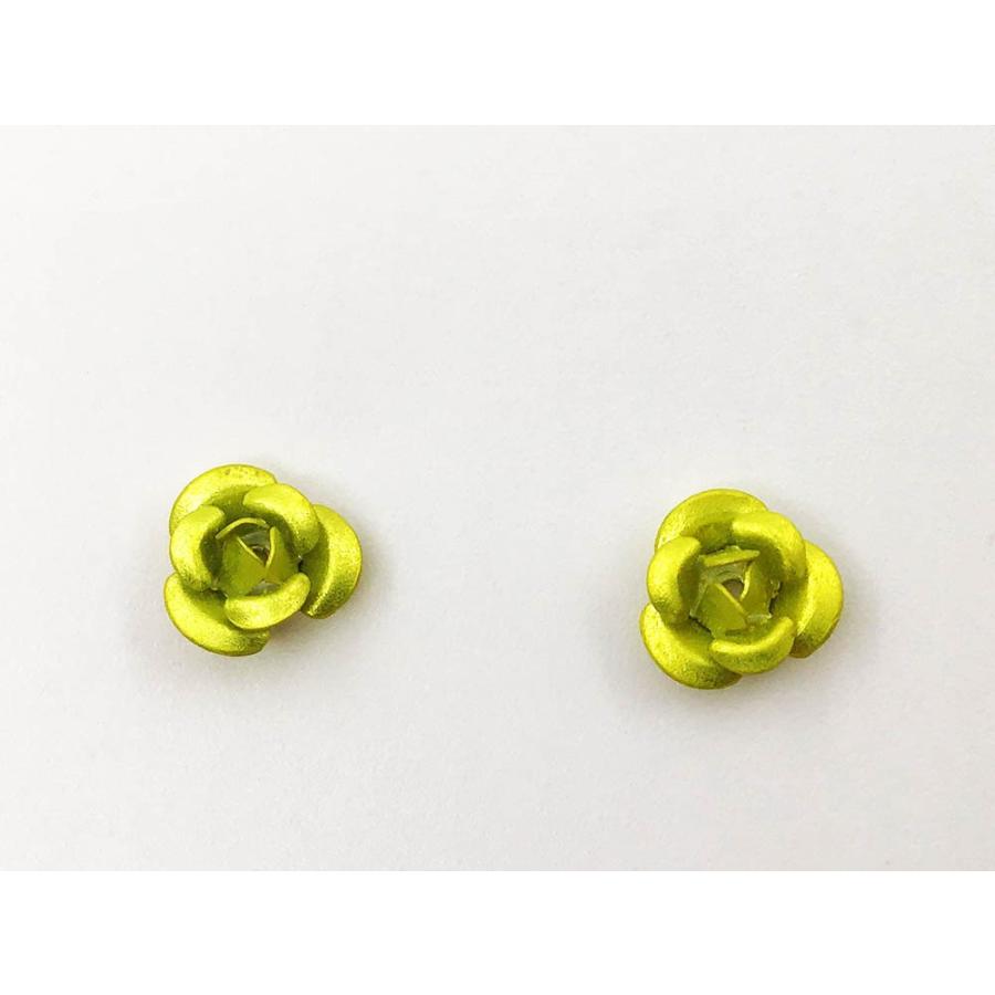アルミ薔薇 小さめ イエロー 7mm 100個 黄色 アルミバラ レジンパーツ