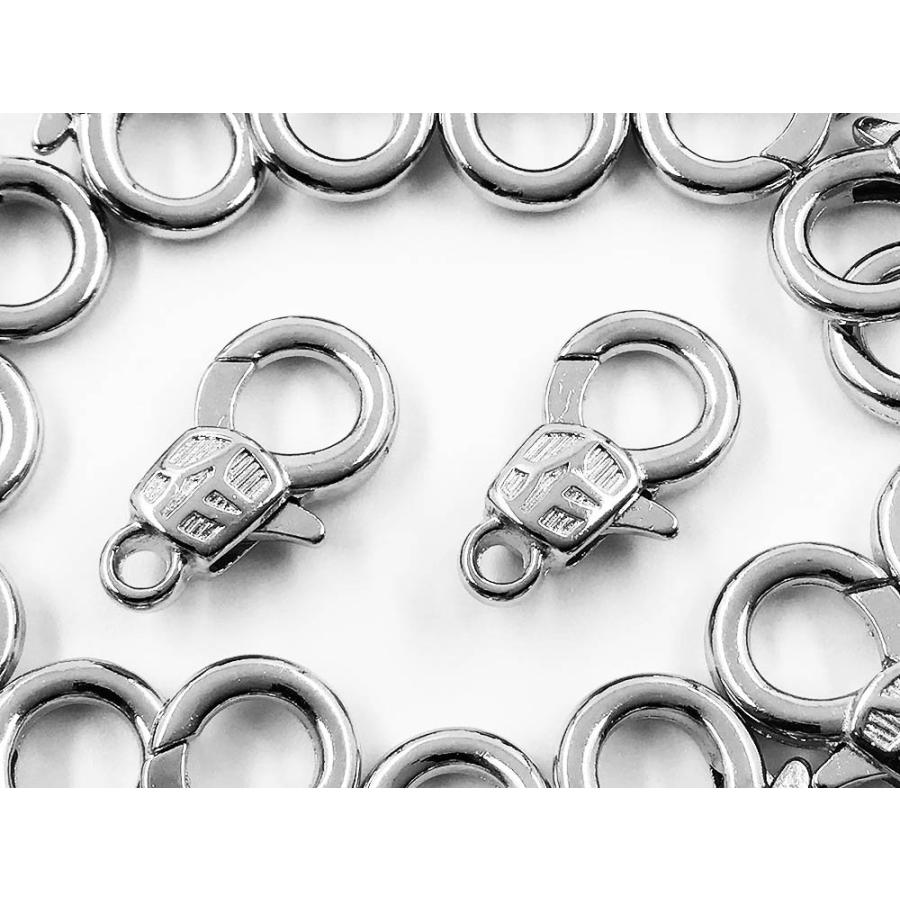 カニカン シルバー 17mm アンティーク手錠調 30個 ストラップパーツ