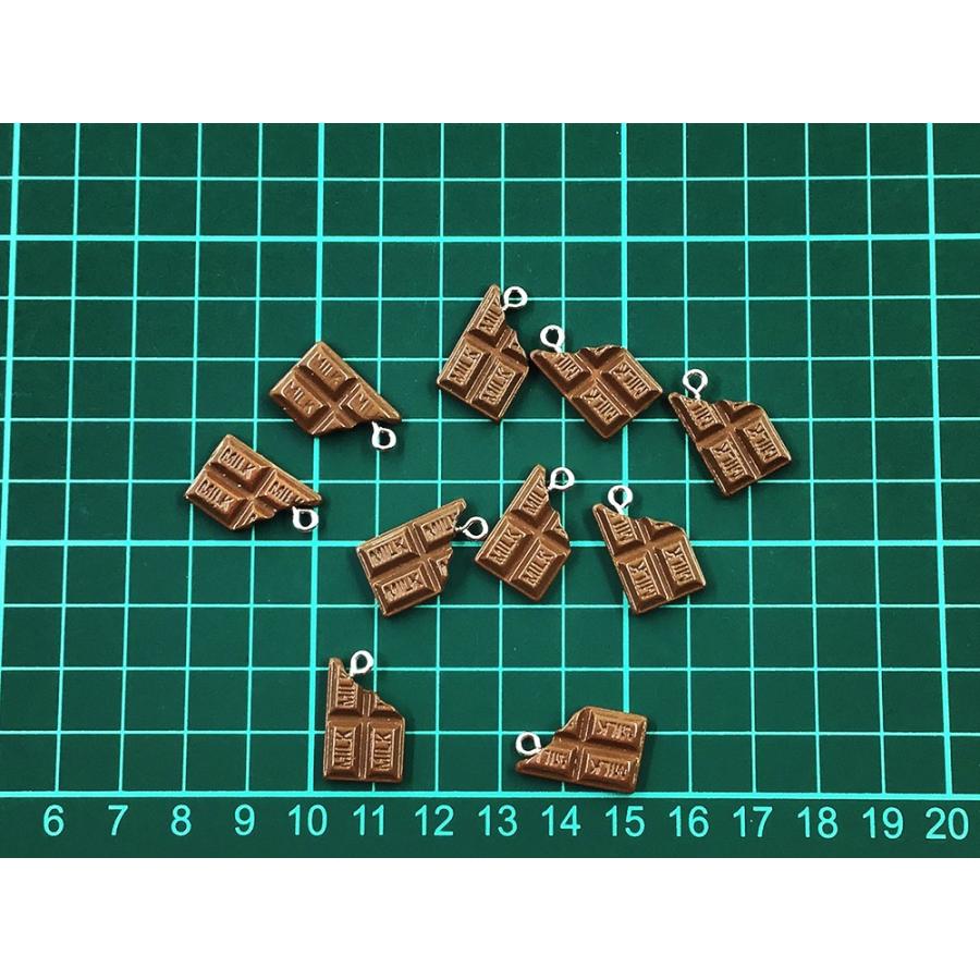 チャーム　チョコ　食べかけの板チョコ　10個　22x13　チャームパーツ　チョコレート　アクセサリーパーツ　ハンドメイドパーツ　AP1427｜kkfn｜09