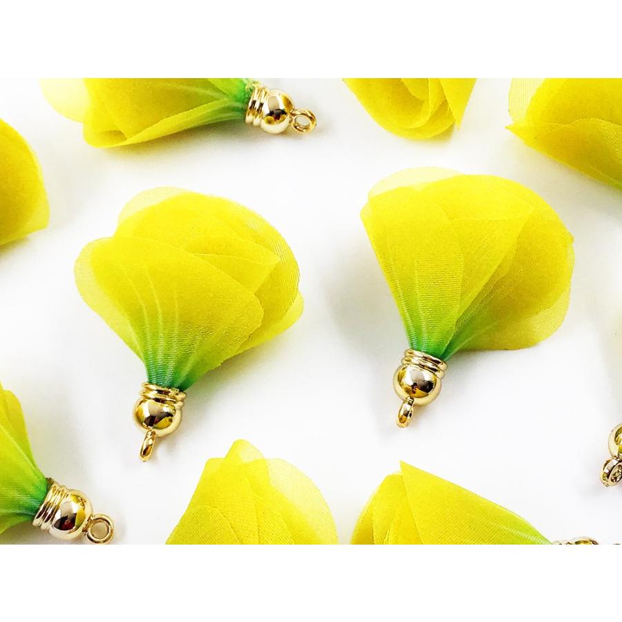 フラワータッセル フラワーチャーム 黄色 10個 イエロー チャーム 花 ハンドメイド アクセサリー パーツ 手芸 Ap1436 Ap1436 ファイニエ 通販 Yahoo ショッピング
