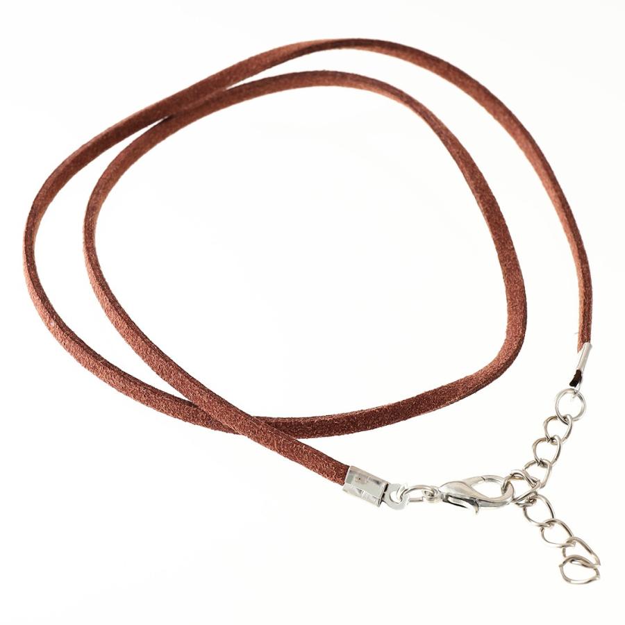 ネックレス紐 10本 合皮スエード ブラウン（ココアパウダーの様な色味） 45cm〜50cm 調整可能 ネックレスパーツ アクセサリーパーツ AP1663 |  | 02