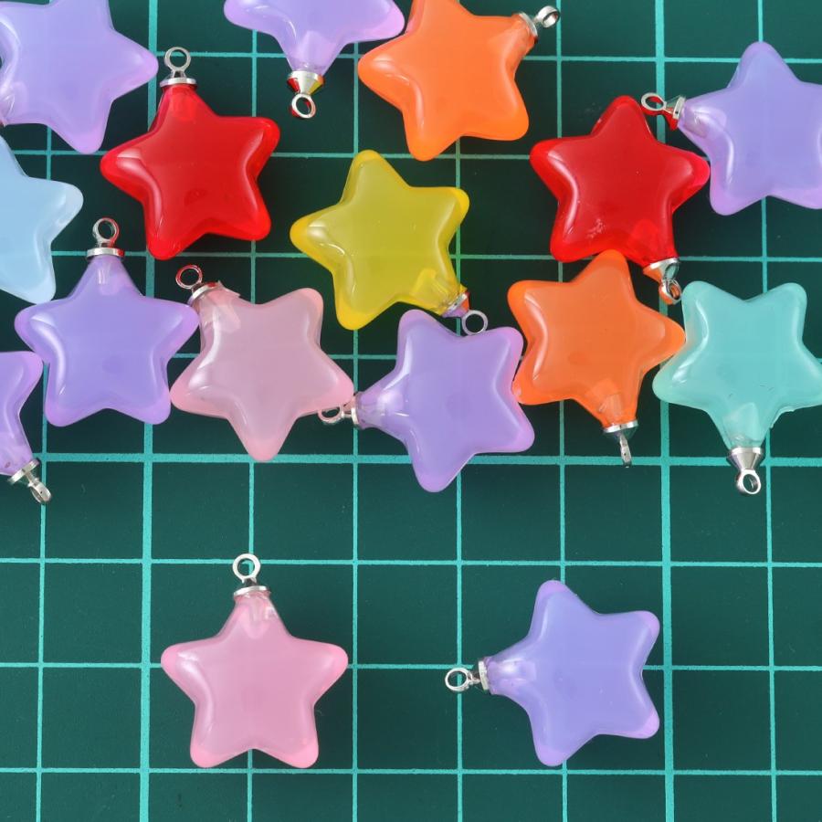 チャーム 星 カン付き 20個 ミックス スター アクセサリートップ