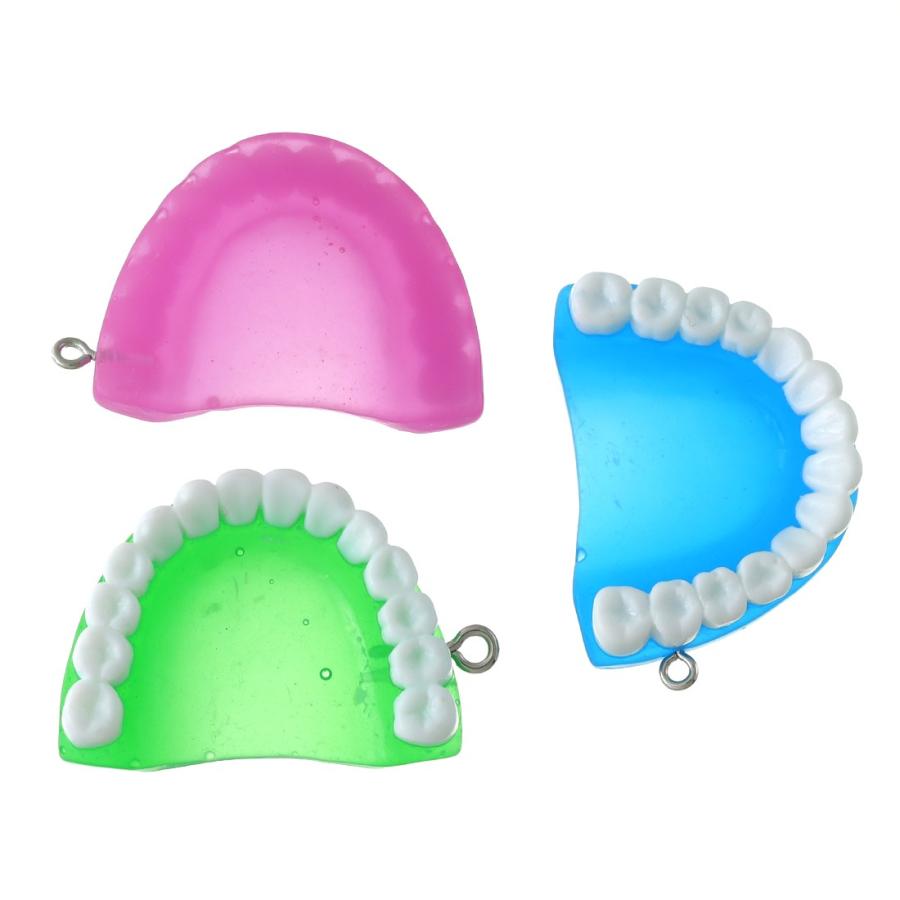 チャームパーツ 入れ歯 きれいな歯並び調 10個 チャーム ストラップ