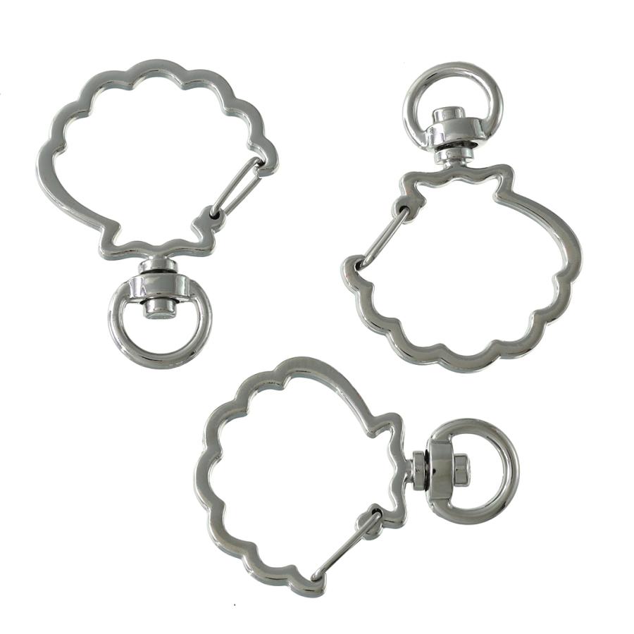 シルバー貝殻型キーホルダー Amazon | 「キ05」 20個入 キーホルダー パーツ 貝殻 シェル