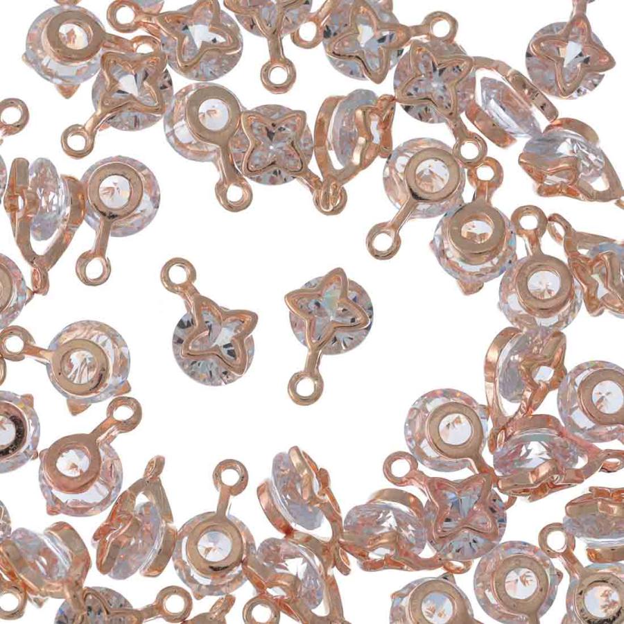 チャーム 星 ゴールド 50個 KC金 カン付き アクセサリートップ スター