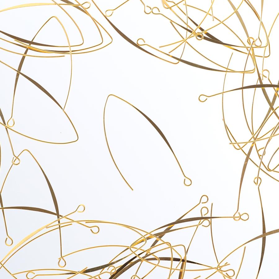 ピアスフック パーツ V字 50個 ゴールド ピアスパーツ V型 フック