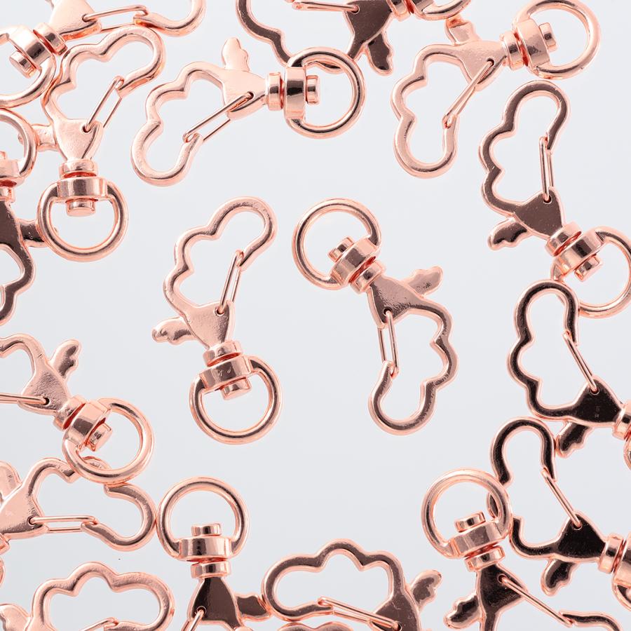 ナスカン ピンクゴールド 20個 雲 回転カン パーツ キーホルダー