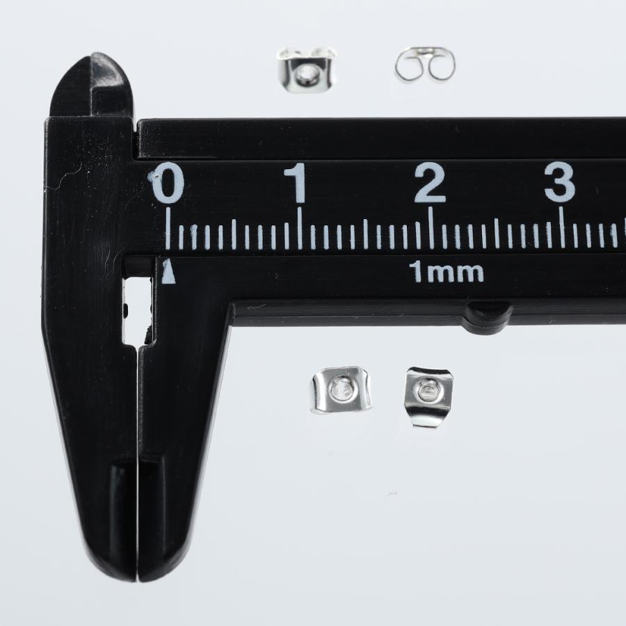silver製 アクセサリー・銀製トロフィー・K18キャッチ 計328g ピアスキャッチ シルバー 100個 白銀 5x3.5 小さめ おしゃれ