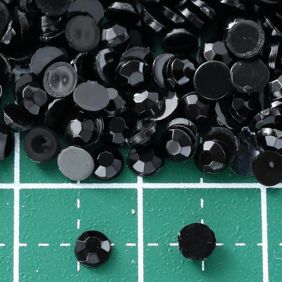 ラインストーン 3mm 黒 9000粒 プラ製 ブラック ネイル デコ レジン