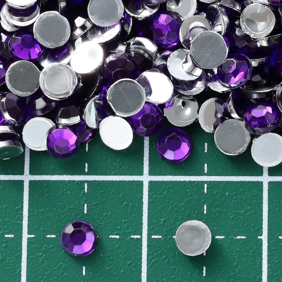 ラインストーン 3mm 紫 9000粒 プラ製 パープル ネイル デコ