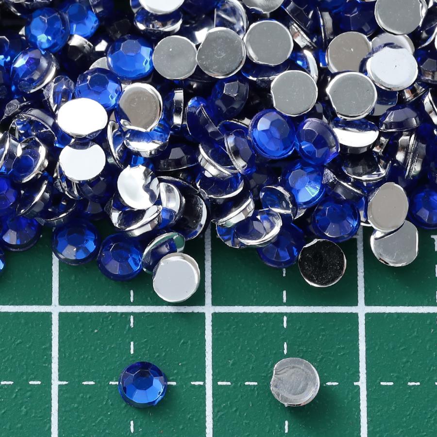 ラインストーン 3mm 青 9000粒 プラ製 ブルー ネイル デコ レジン