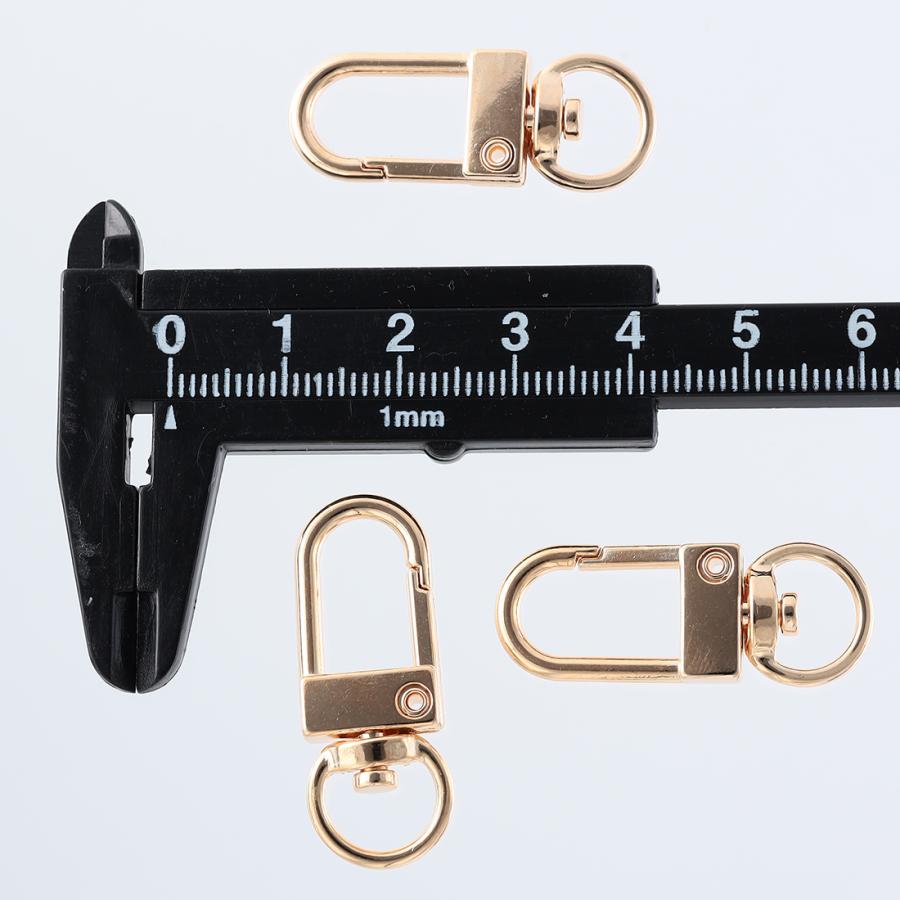 ナスカン ゴールド 50個 33mm 薄型 フック 回転カン付き キーホルダー