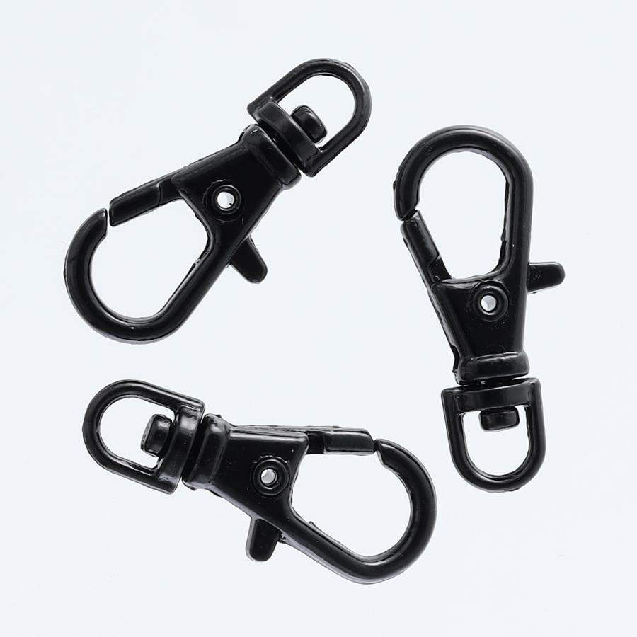 ナスカン 23mm 特小 10個 黒 ブラック キーホルダー ストラップ