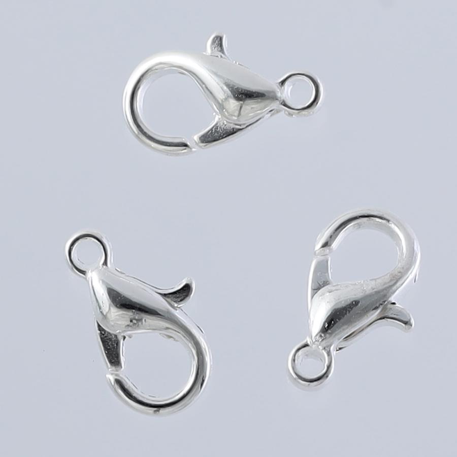 BENLYDESIGN G100 新品未使用 シルバー シリコン金属ストラップ カニカン シルバー 200個 10mm 白銀 金具 留め具 アクセサリー