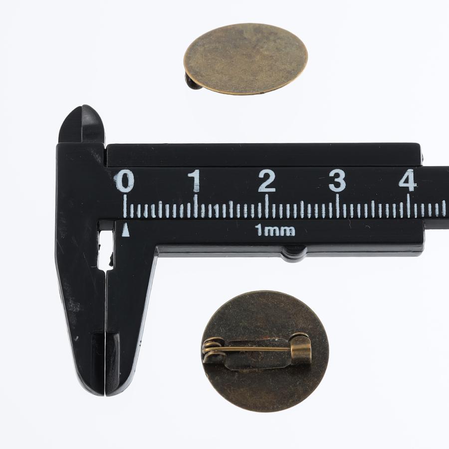 ブローチ用　額 楽天市場】基礎金具 回転式ブローチピン（大） 20個 約34mm