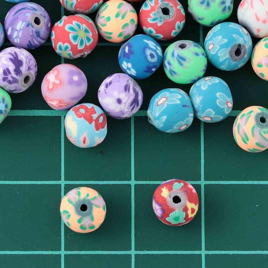とんぼ玉 樹脂 ビーズ 6mm 50個 ミックス ハンドメイド 手芸