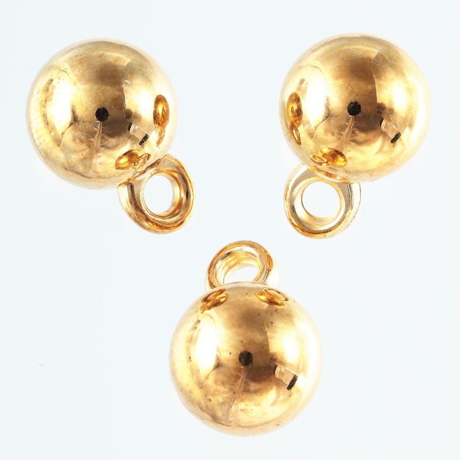 チャーム 丸 ゴールド 20個 カン付き 12mm 丸玉 ラウンド アクセサリー