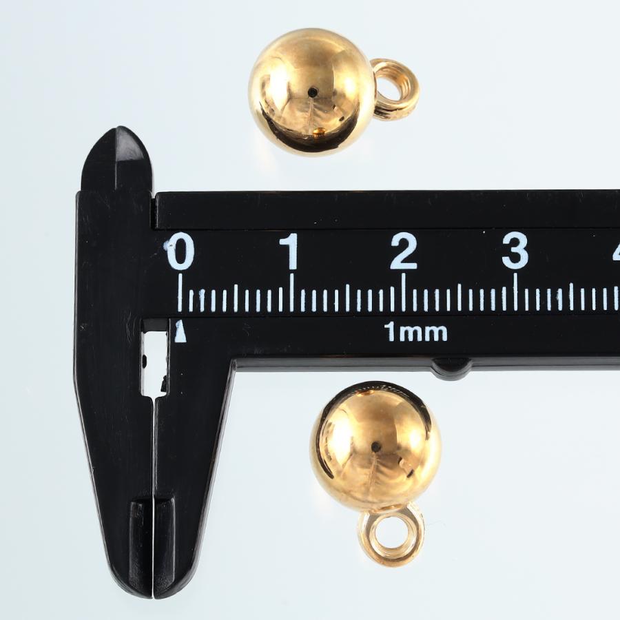 チャーム 丸 ゴールド 20個 カン付き 12mm 丸玉 ラウンド アクセサリー 