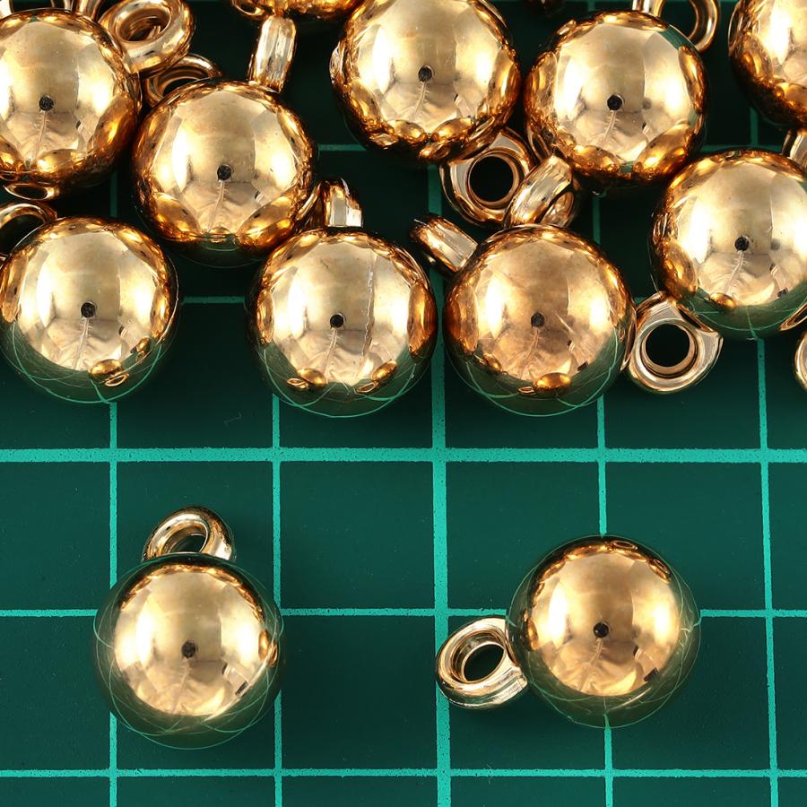 チャーム 丸 ゴールド 20個 カン付き 12mm 丸玉 ラウンド アクセサリー