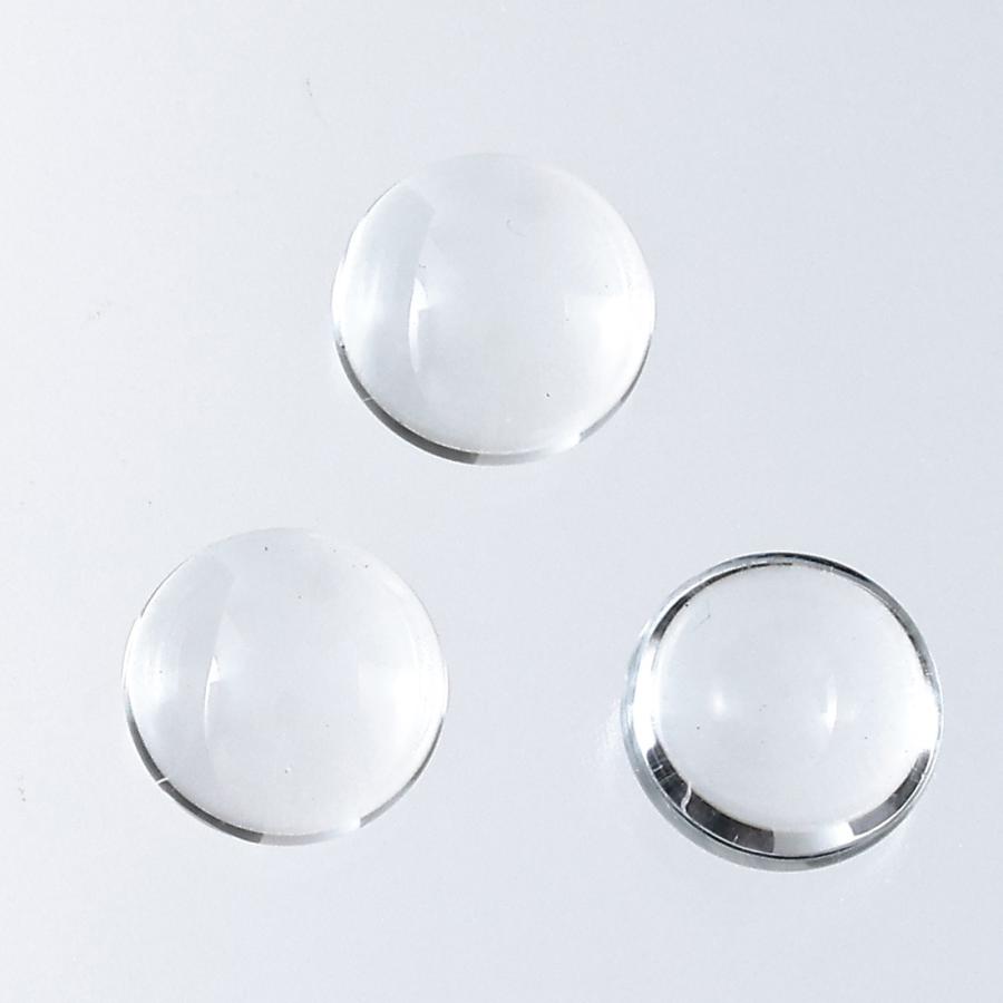 ガラス カボション 8mm 100個 セット クリア 透明 貼り付け パーツ